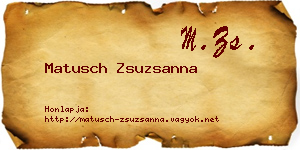 Matusch Zsuzsanna névjegykártya